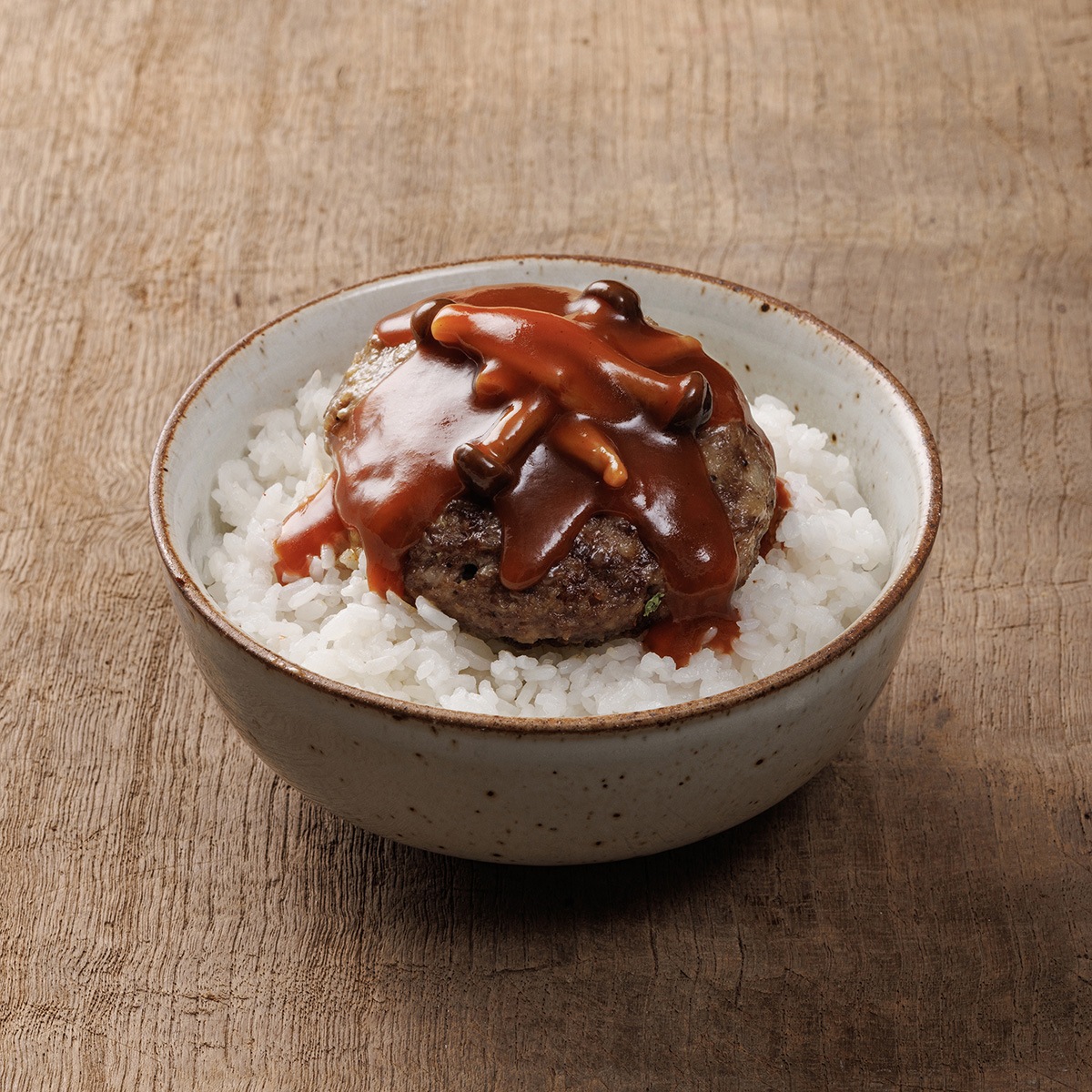 ข้าวซอสเห็ดเนื้อแฮมเบิร์ก / Beef Hamburg Shimeji Sauce Rice