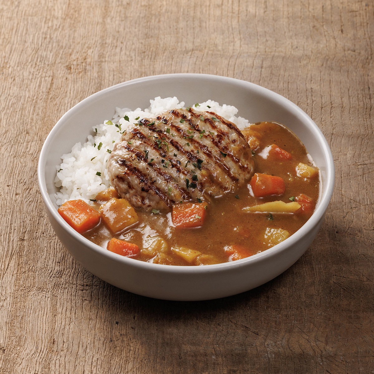 ข้าวแกงกะหรี่หมูแฮมเบิร์ก / Pork Hamburg Curry Rice