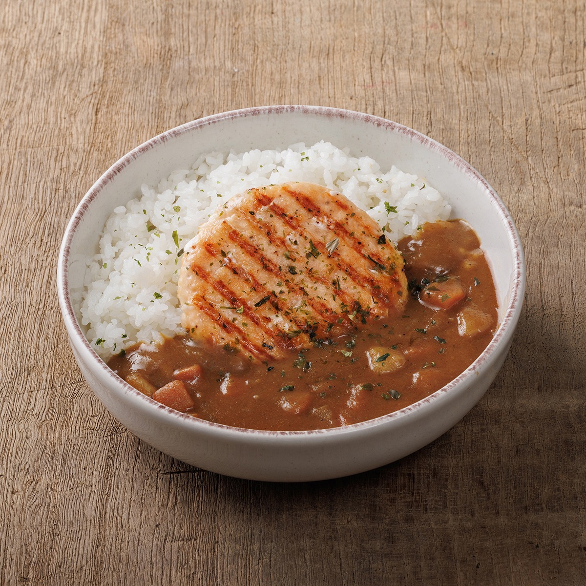 ข้าวแกงกะหรี่แซลมอนแฮมเบิร์ก / Salmon Hamburg Curry Rice