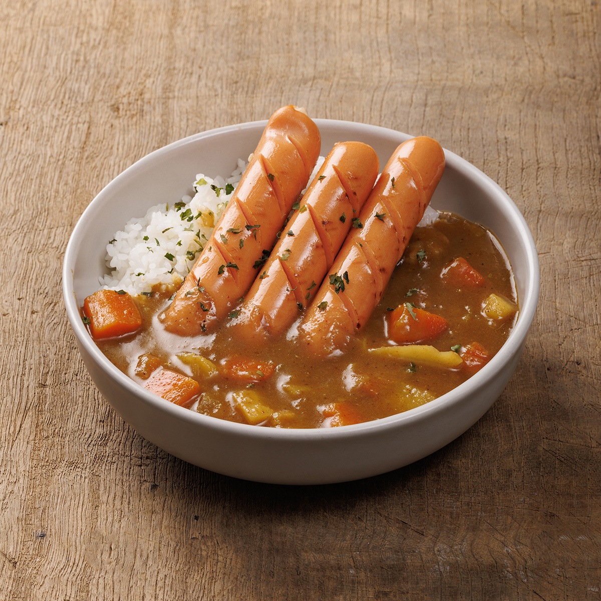 ข้าวแกงกะหรี่ไส้กรอก / Chicken Sausage Curry Rice
