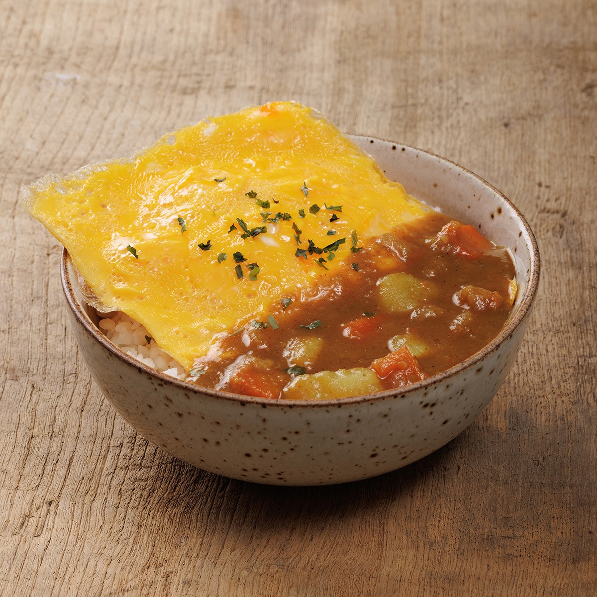 ข้าวแกงกะหรี่ไข่ลาวา / Omelette Curry Rice
