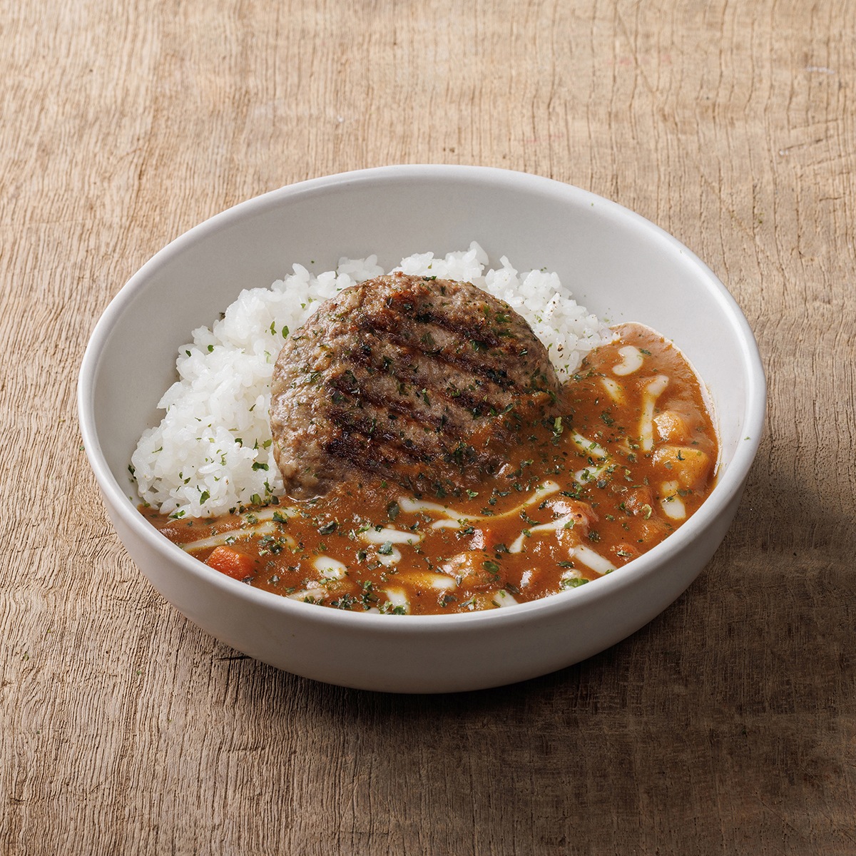 ข้าวแกงกะหรี่ชีสเนื้อแฮมเบิร์ก / Beef Hamburg Cheese Curry Rice