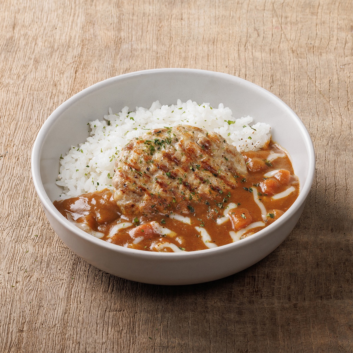 ข้าวแกงกะหรี่ชีสหมูแฮมเบิร์ก / Pork Hamburg Cheese Curry Rice